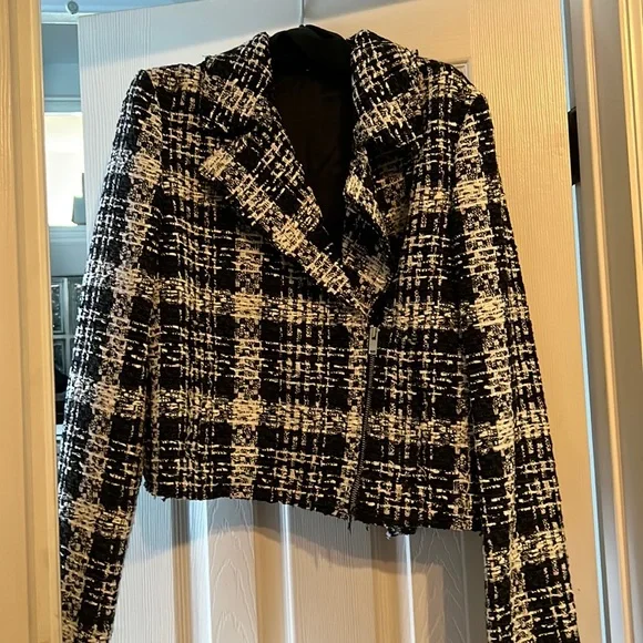 Theory tweed jacket motorcycle style - Picture 1 of 3